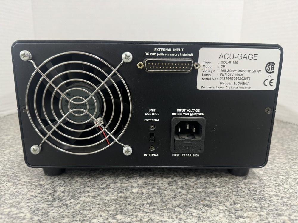 Fiberoptics Technology SOL-R 150 DR Light Source W/ Lamp EKE21V 150W