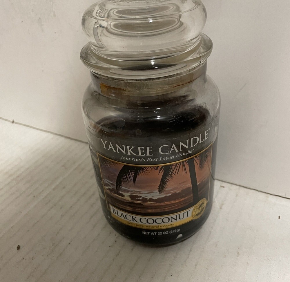 Yankee Candle Black Coconut Scented Candle USED