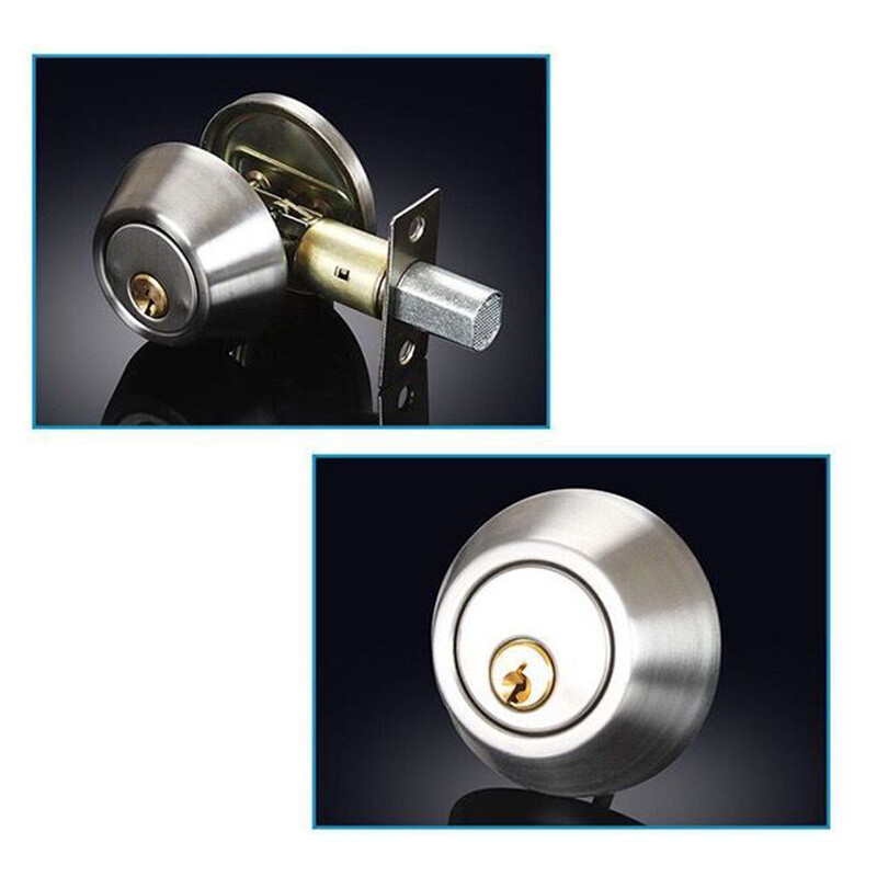 Round Single Cylinder Deadbolt Security Door Lock With Key Safe Lock Door Knobs