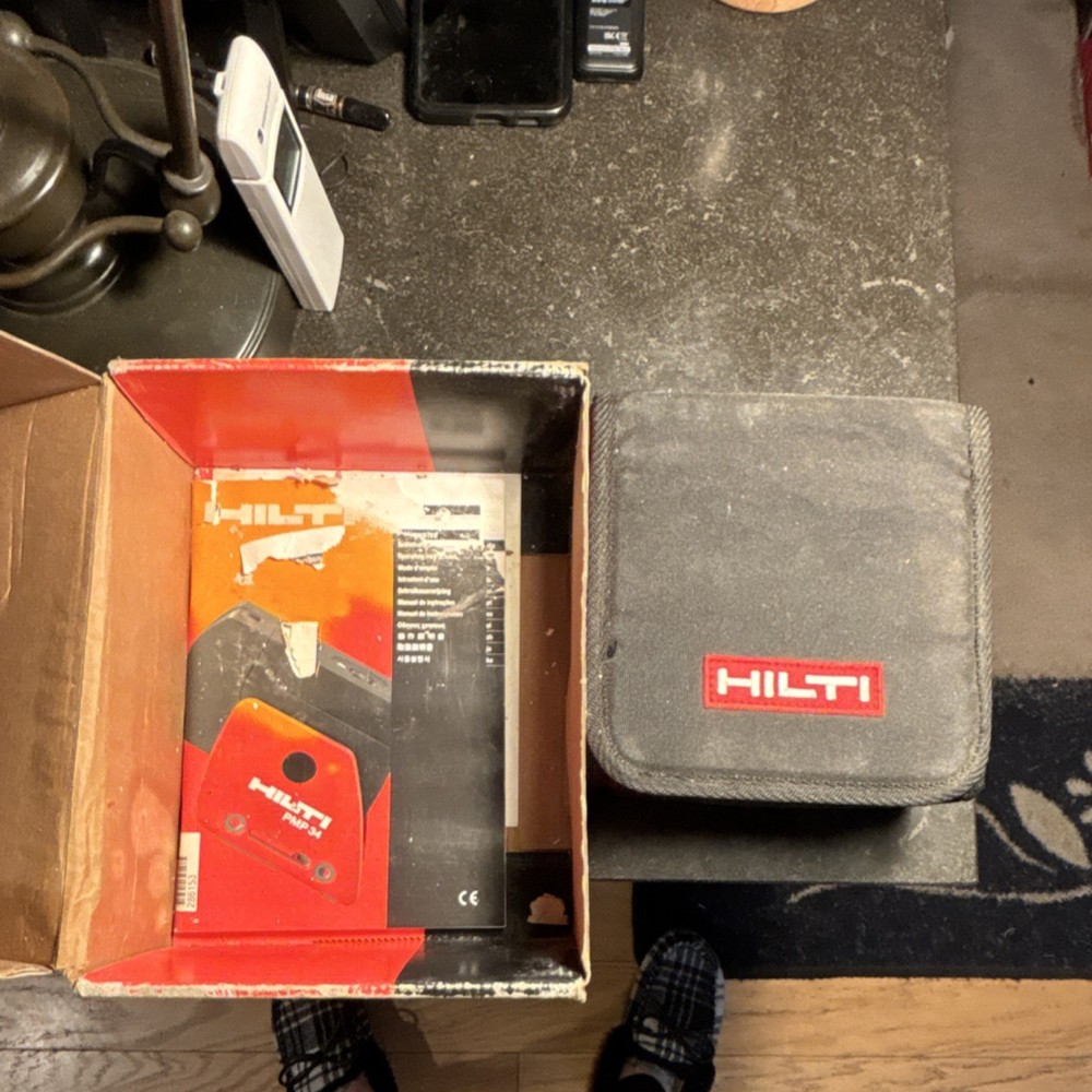 Hilti PMP 34 Compact Point Laser Measuring Tool with Case Red Black
