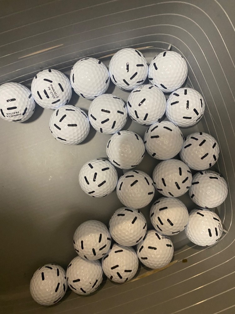 24 NEW PINNACLE 3 Trak Marked Practice Balls Simulator BIN $20