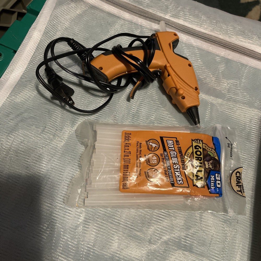 Dual Temp Mini Hot Glue Gun, Precision Nozzle, Easy Squeeze Trigger And Sticks