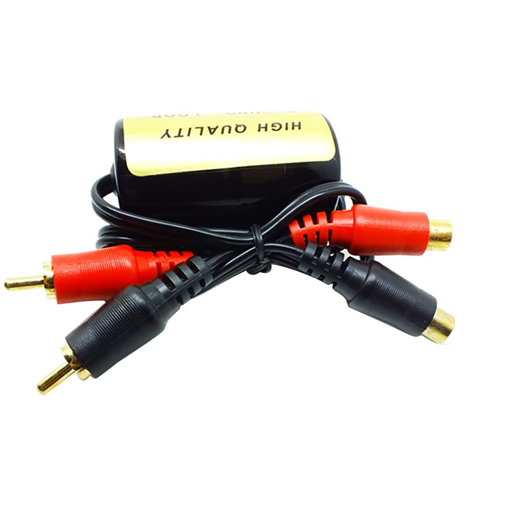 RCA Audio Noise Filter Suppressor Ground Loop Isolator For Car & Home Stereo
