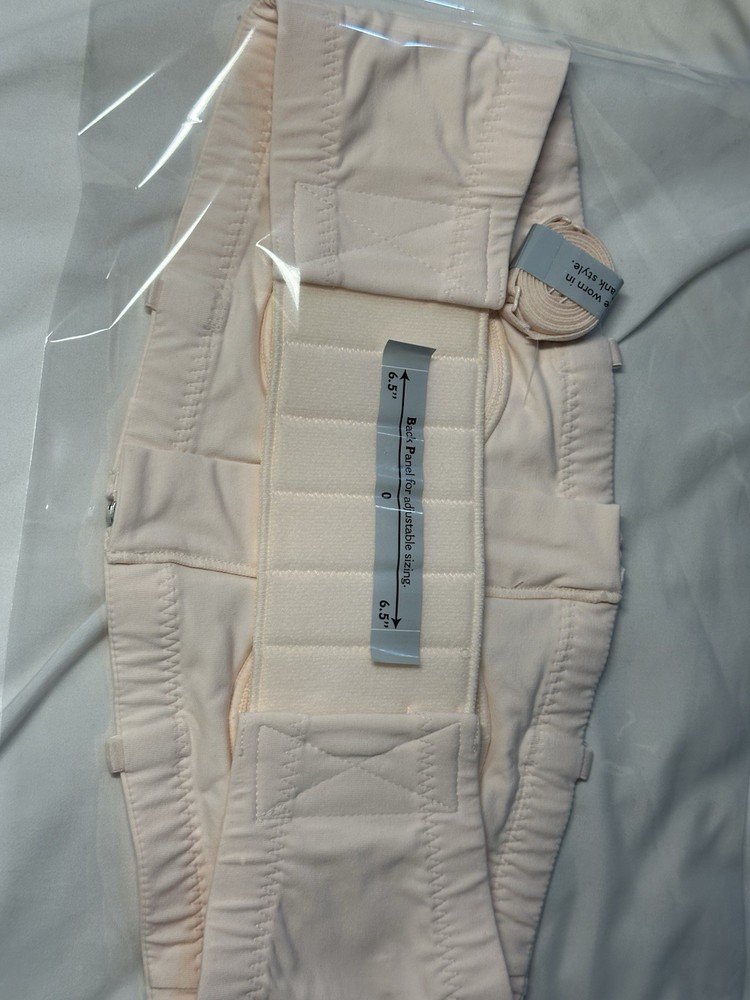 Beige Hands-Free Breast Pump Bra with Adjustable Back Panel