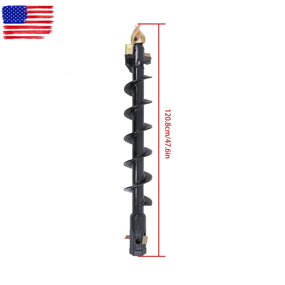 6" x 48" Auger Bit 2" Hex Collar Skid Steer Post Hole Digger Attachment