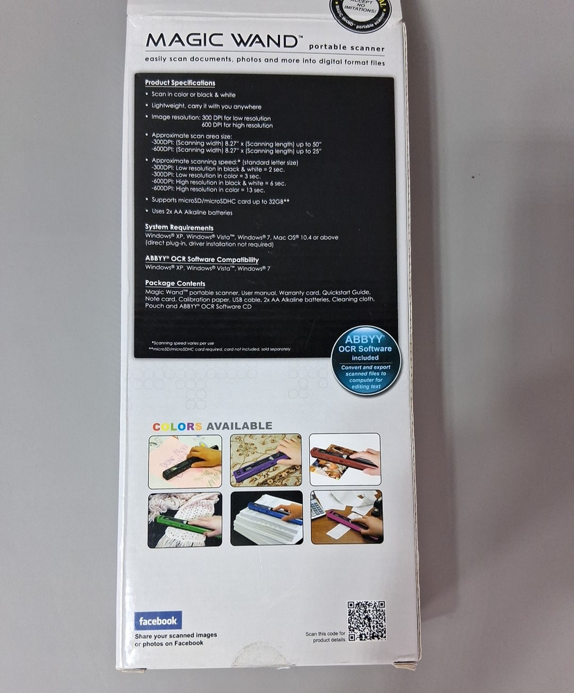 VuPoint Solutions Magic Wand Portable Scanner ST415 Handheld Document Scan NIB