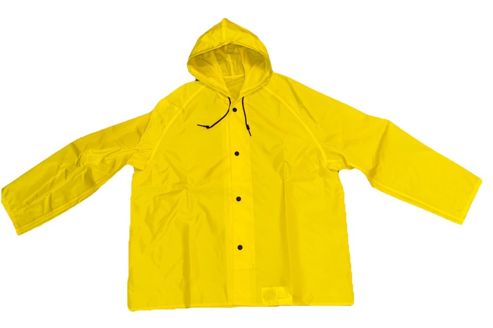 Nasco 81JY WorkLite Work Rain Jacket Yellow 30” Length Waterproof Size: Large