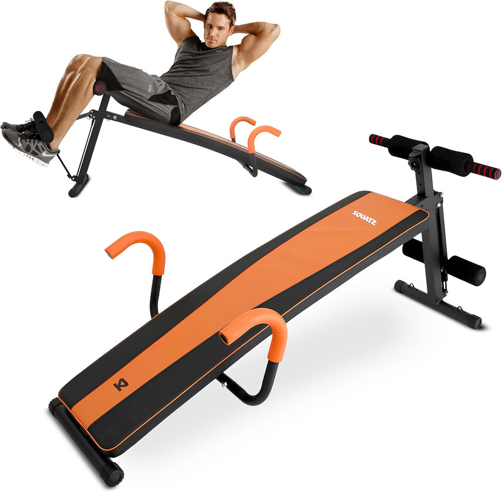 Adjustable Decline Sit-Up Bench for Abs with Handrail, Five Level Abdominal Benc