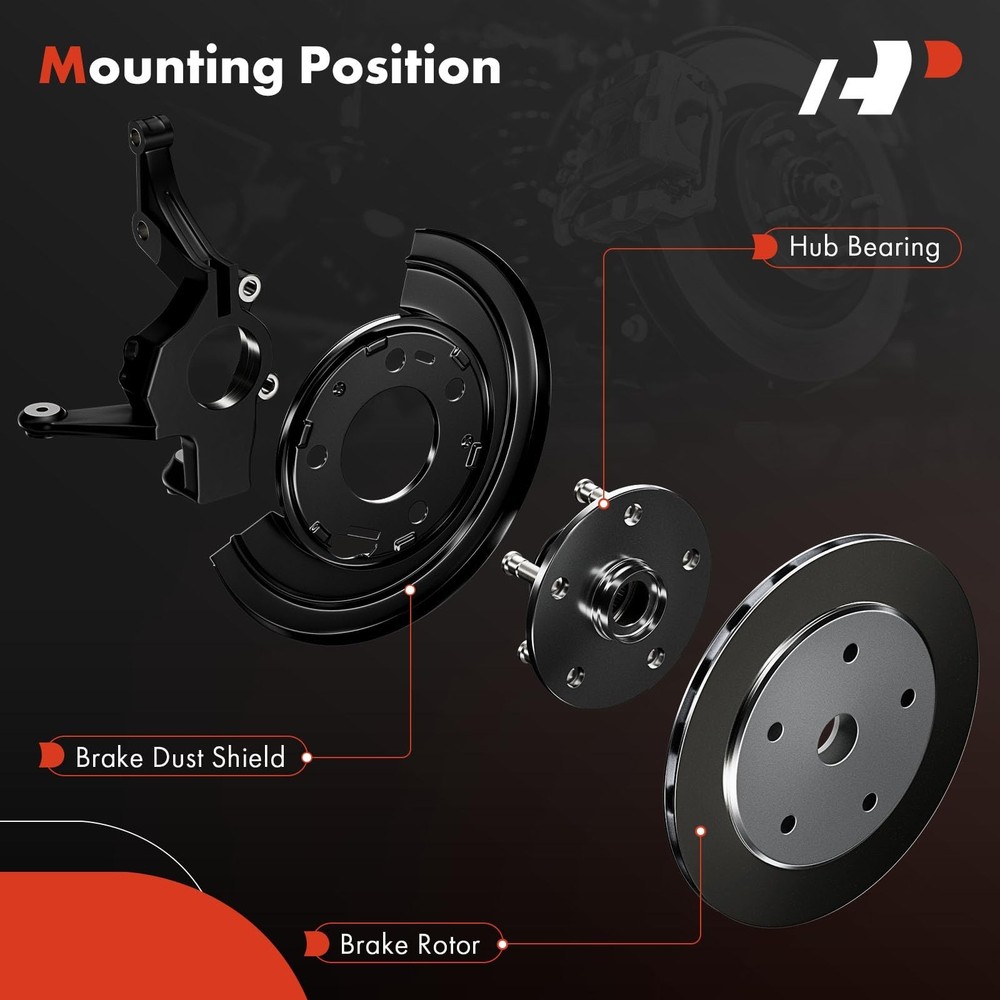A-Premium Rear Driver and Passenger Side Brake Dust Shield Compatible with Fo...
