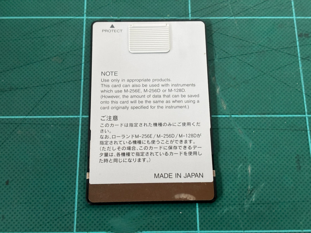 ROLAND M-512E MEMORY CARD RAM 64K BYTES