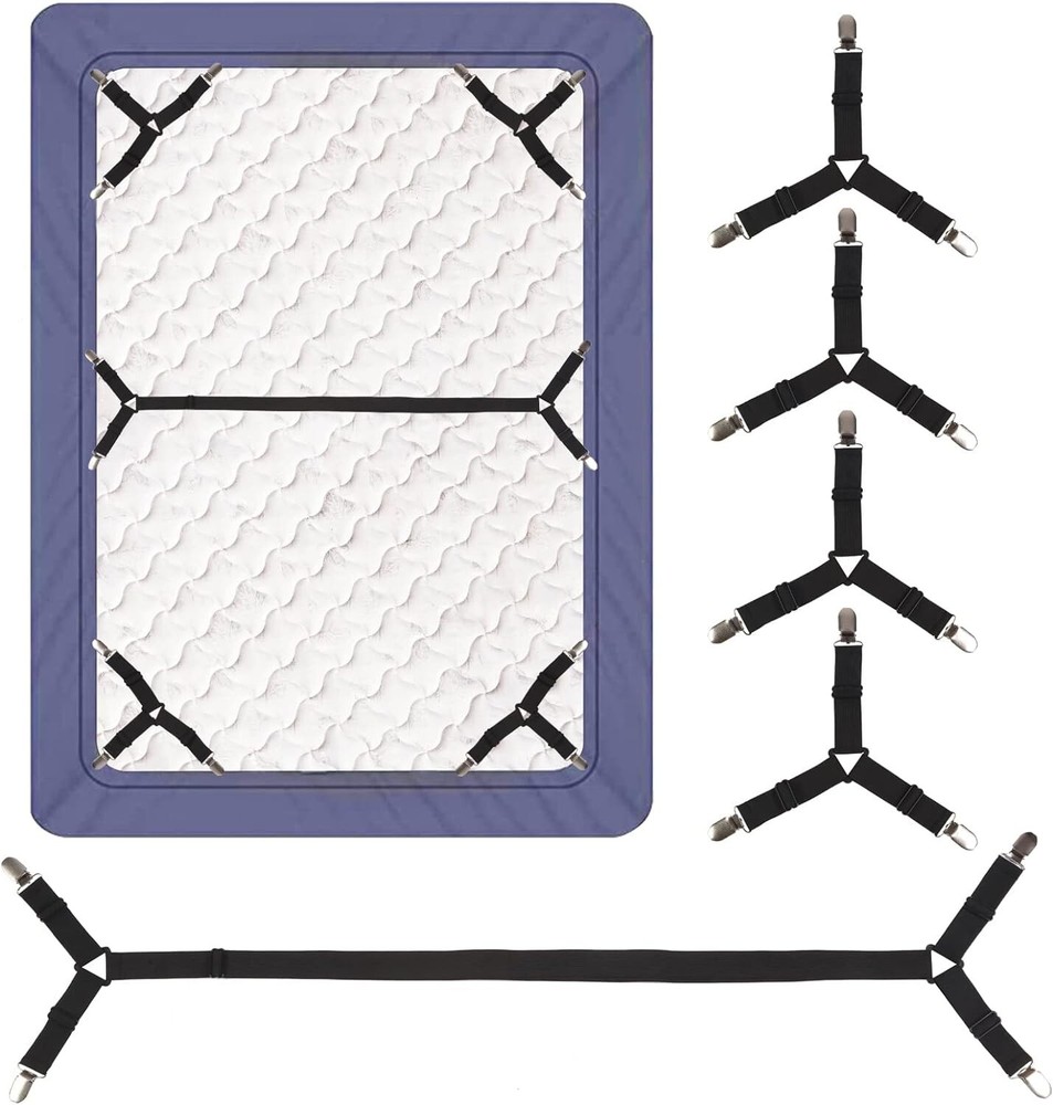 5 PCS Bed Sheet Straps Adjustable Bed Sheet Clips Fasteners Bed Sheet Holder