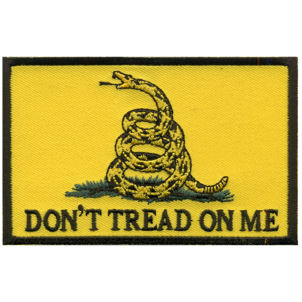 Hot Leathers PPV1002 Don't Tread On Me Hook Back 4" x 2.5" Patch