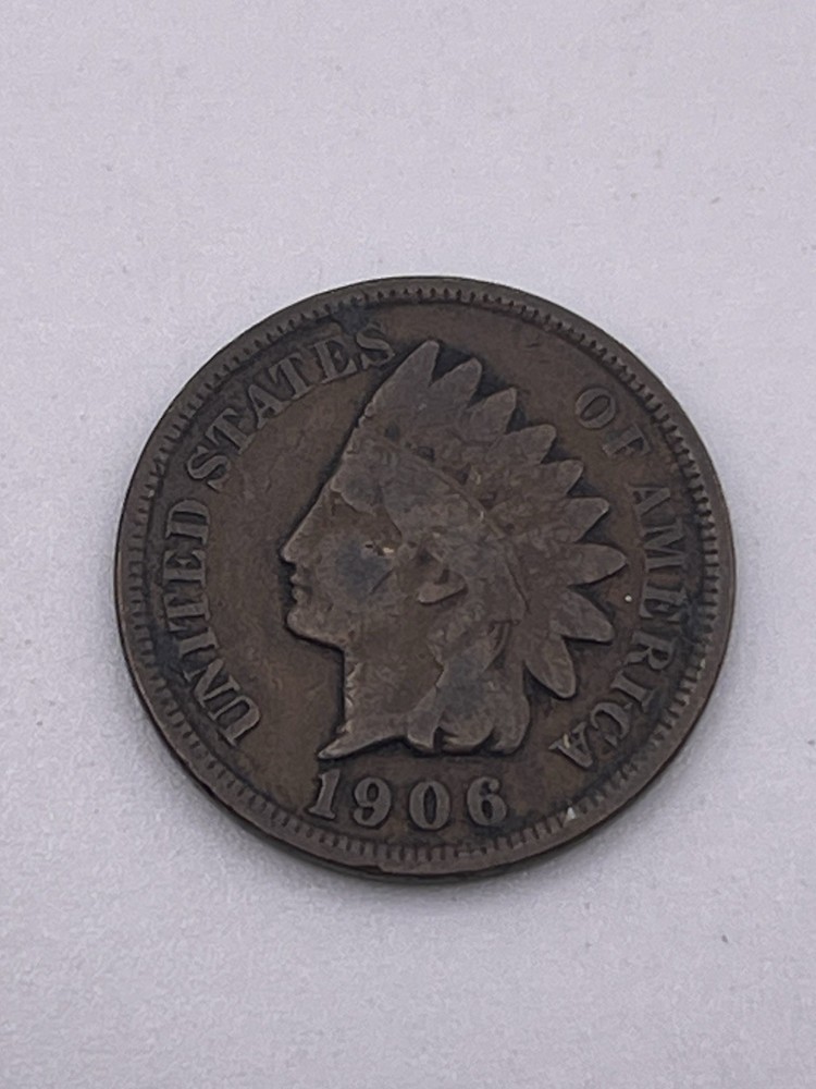 1906 Indian Head Penny One Cent Coin