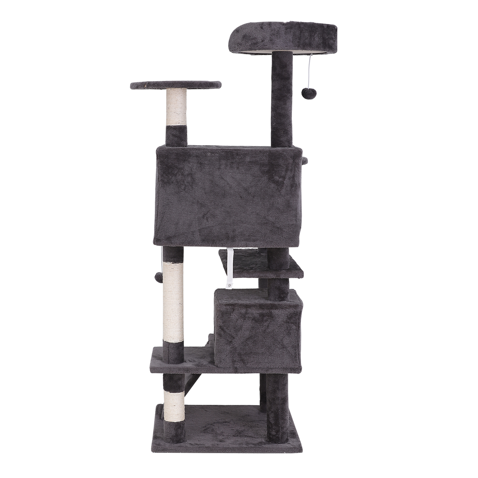 Durable 55" Cat Tree Activity Tower Pet with Scratching Posts Ladders Indoor