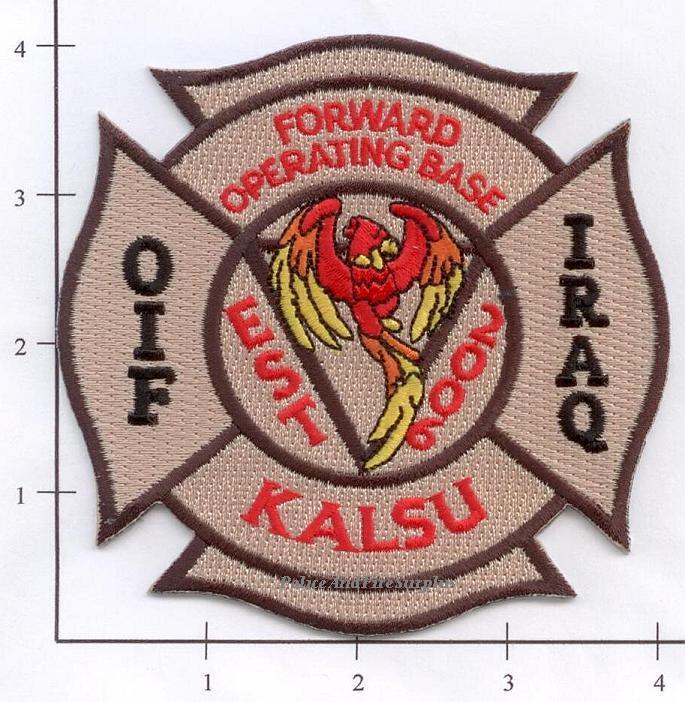 Iraq - Kalsu Forward Operating Base Fire Dept Patch v2 - OIF