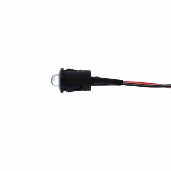 United Pacific 36521B 1 LED Snap-In Indicator Light - White/Clear