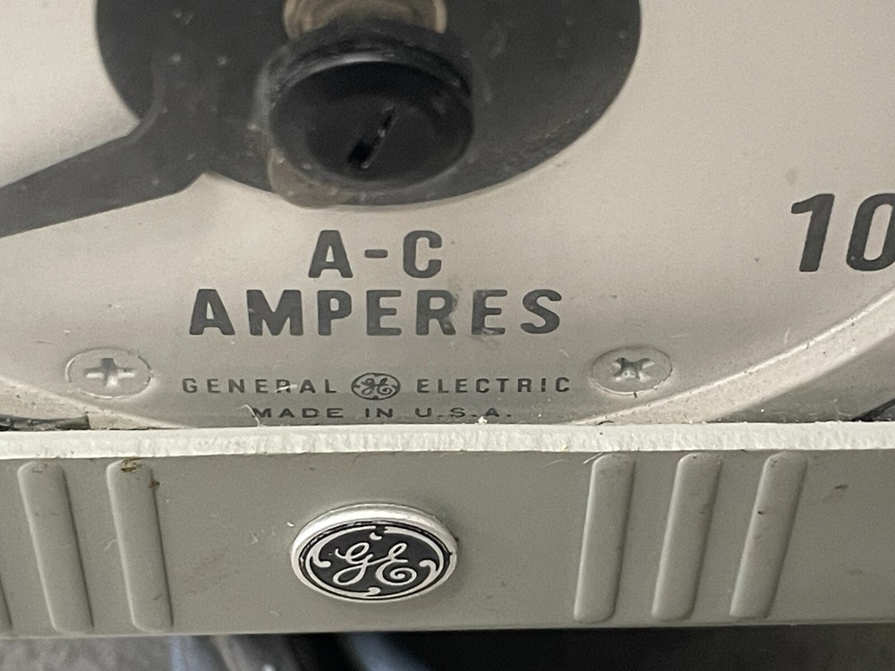 GE A-C Amp Meter 14A205ARI Panel Mount U.S. Navy Tarawa Class