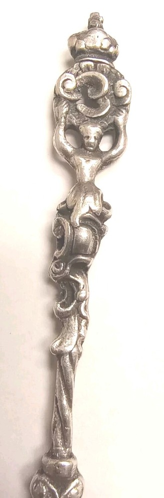 Antique Silver Olive Fork Lithuanian Arms Lithuania