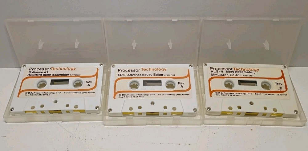 Processor Technology 8080 Developer Software Lot – Assembler, Editor, Simulator