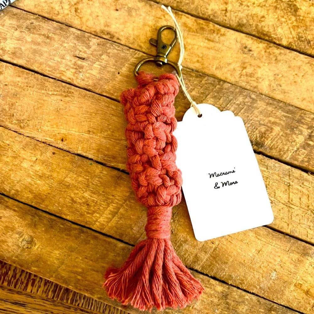 Hand Made Macrame Key Chain Lip Balm Holder