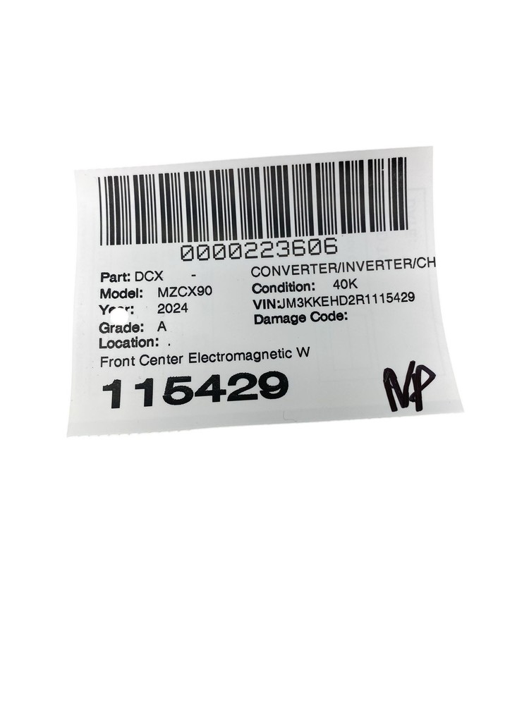 2024-2025 Mazda CX-90 Front Electromagnetic Wireless Phone Device Charge Module