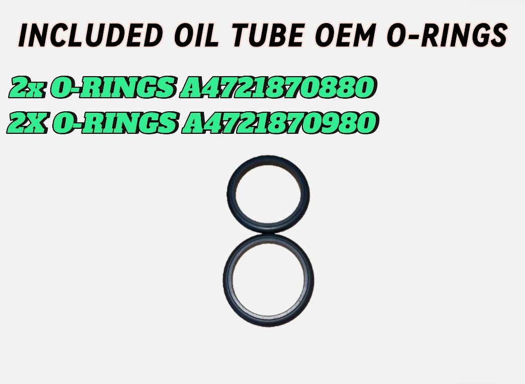 4PC OEM Detroit DD15 OIL PUMP CONNECT PIPE O-RINGS 2X A4721870880 2X A4721870980