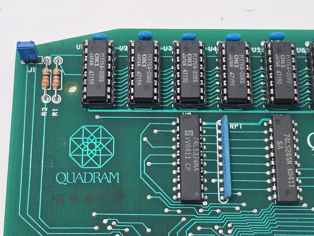 Apple II QuadRAM E-RAM 80 add on card