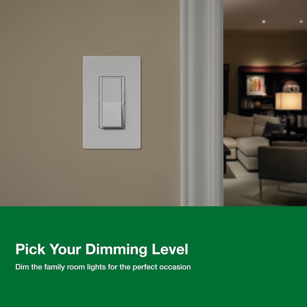 Diva LED+ Dimmer Light Switch for Dimmable LED, Halogen, and Incandescent Bul...