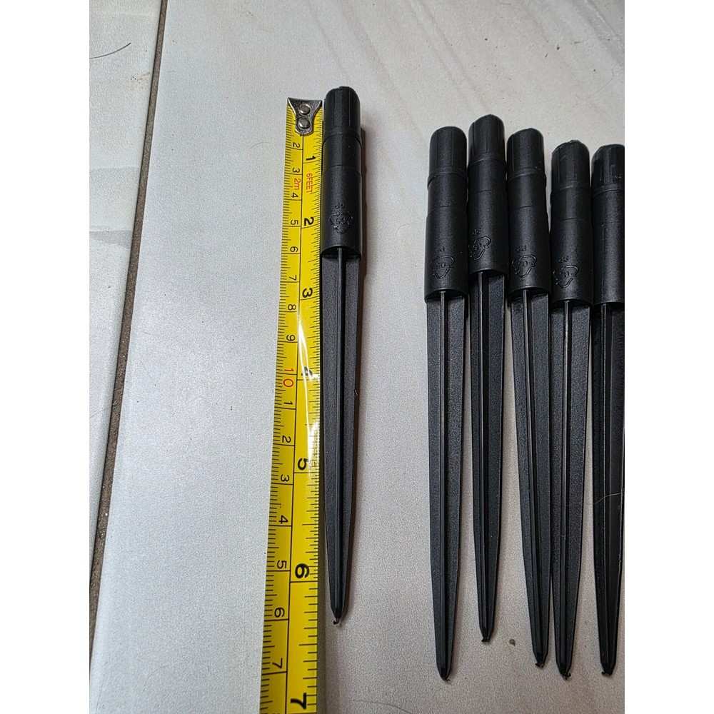 10 Pack Black Plastic Replacement Ground Stakes for Solar Landscape Path Lights