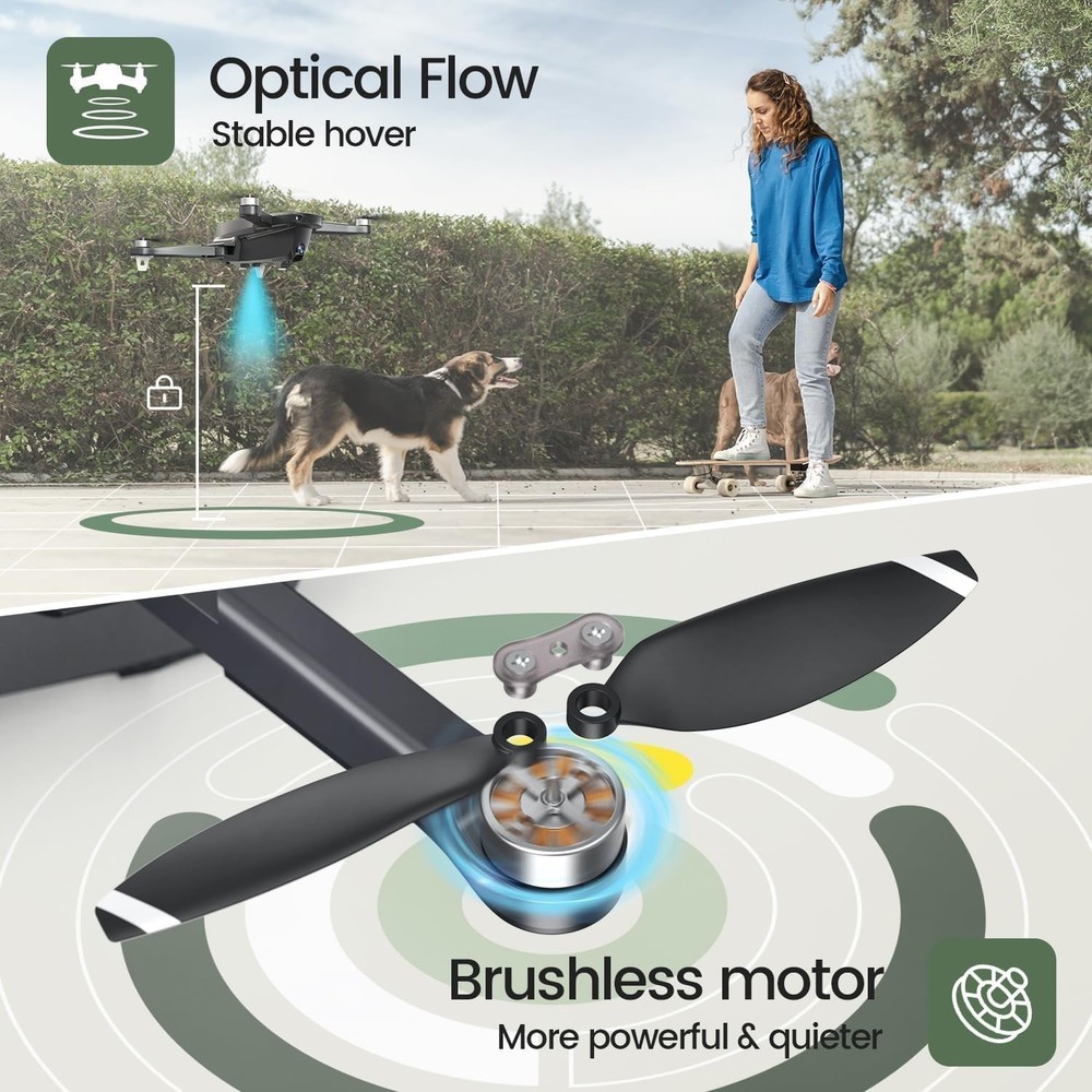 Compact GPS Drone with 4K Camera, Auto Return, 46 Min Flight