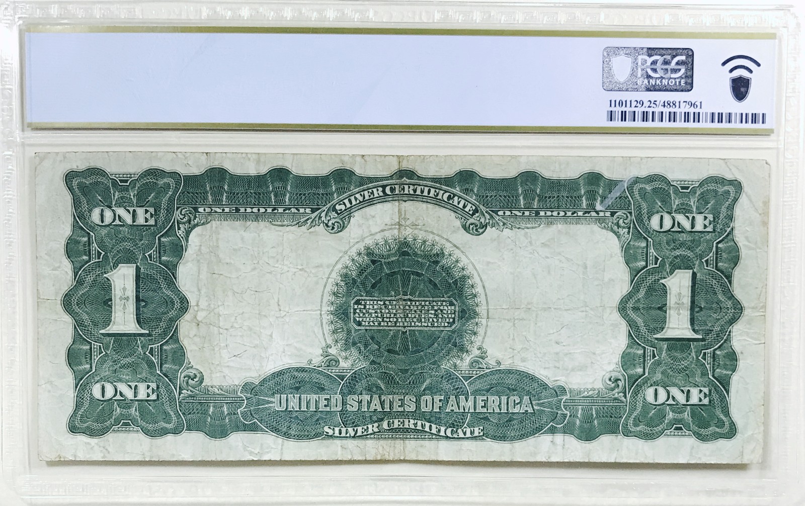 1899 $1 SILVER CERTIFICATE! BLACK EAGLE! HORSE BLANKET! PCGS VF25! NR #CVIP11