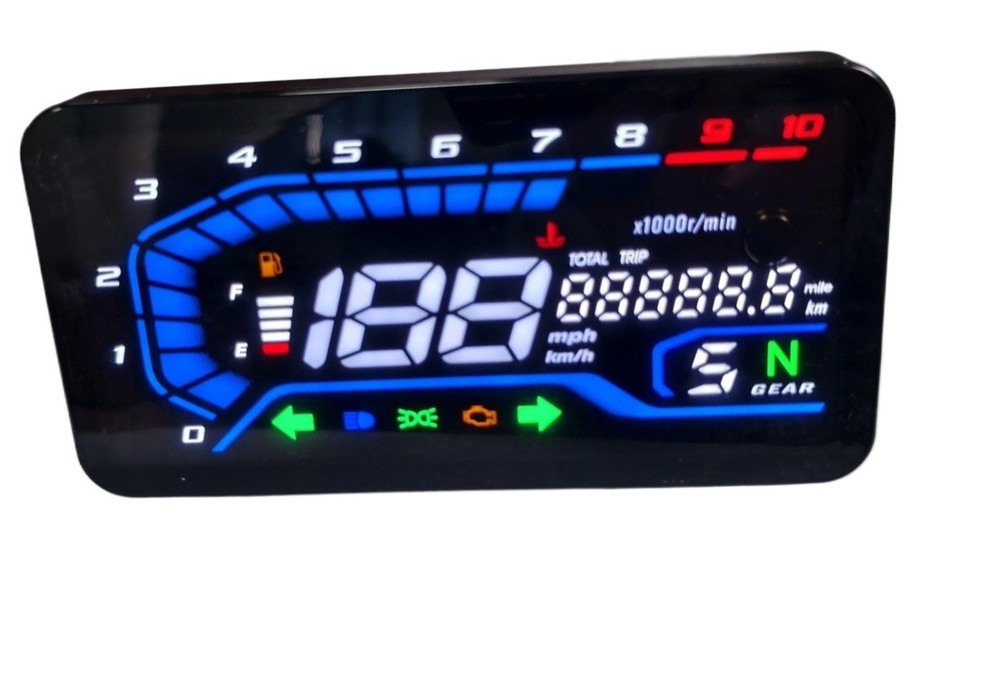 For Universal 12V LED Waterproof Digital Motorcycle RPM Speedometer Modify Panel