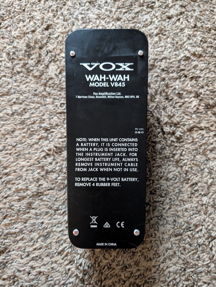 VOX V845 Classic Wah Guitar Effect Pedal