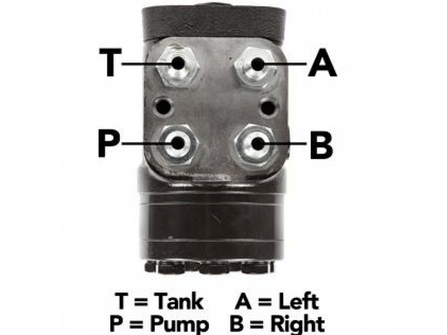 Dual ended hydraulic ram 2.5" X 1.5" X 8" cylinder orbital valve steering steer