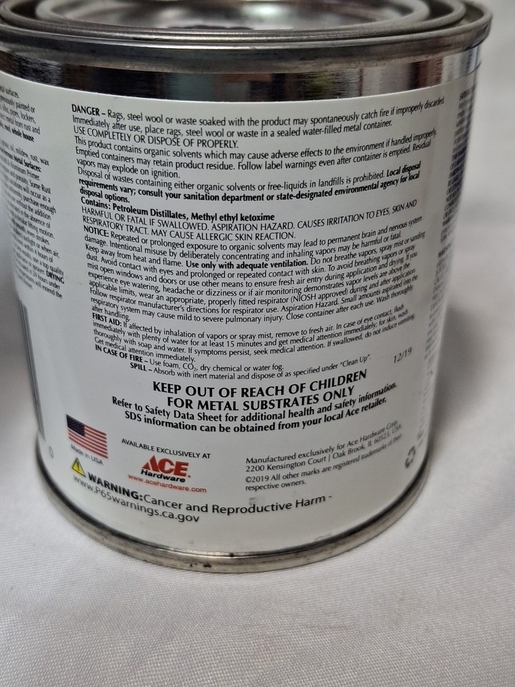 ACE RUST STOP Protective Enamel Paint Stops Rust, 8-Ounce, Leather Brown Gloss