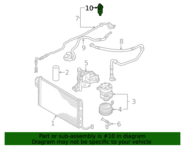 Genuine Volkswagen Pressure Sensor 1K0-959-126-E