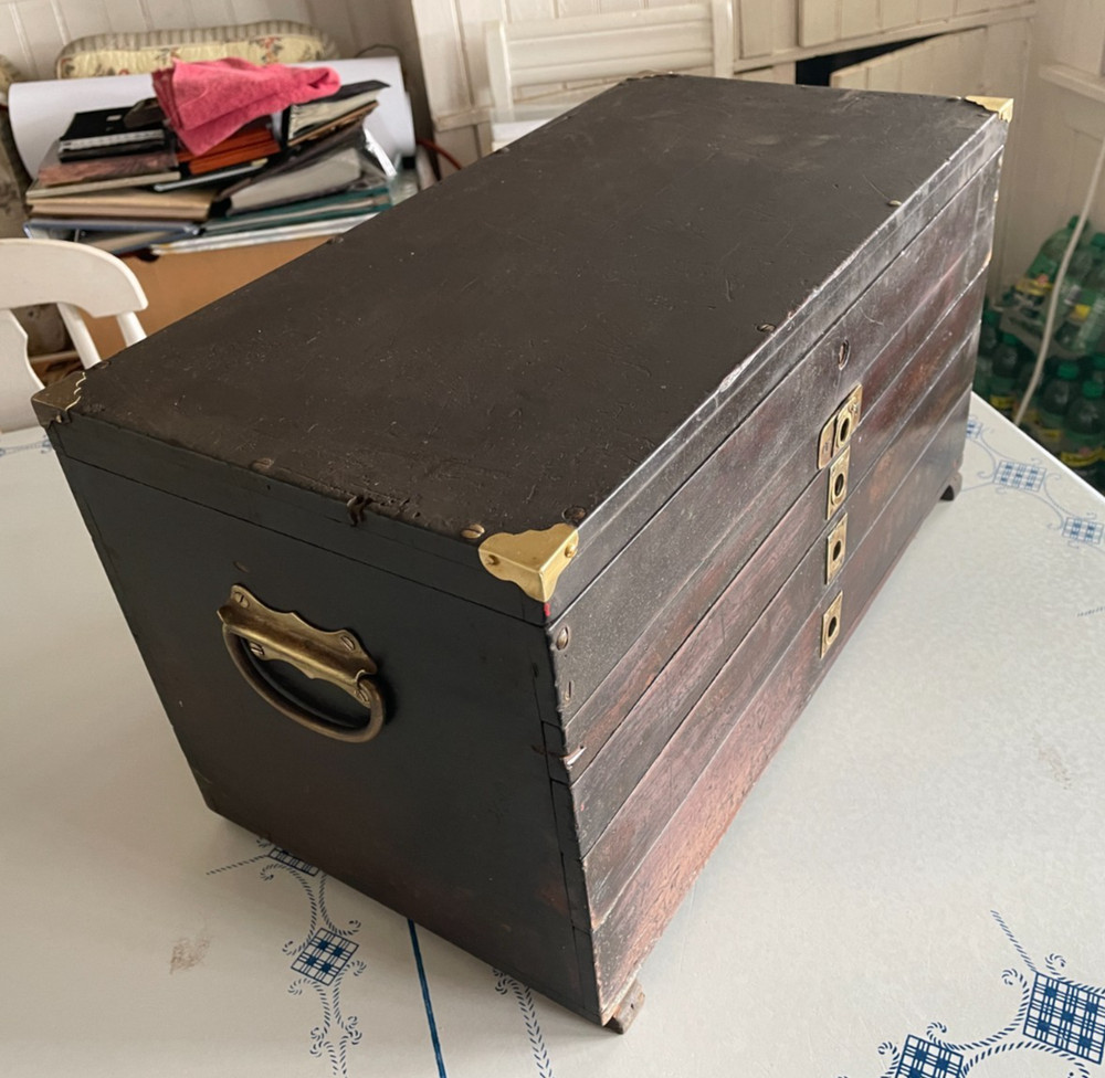 Very Rare Eagle Wagon Works Machinists Tool Box