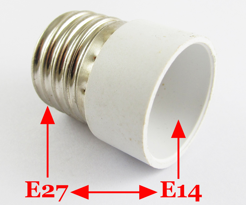 100x E27 Male to E14 Female Socket Base LED Halogen CFL Light Bulb Lamp Adapter