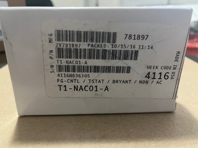 T1-NAC01-A RNC Non-Programmable Thermostat