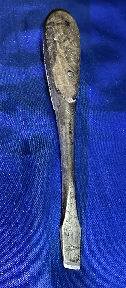 Antique Perfect Handle Slotted 6¾" Screwdriver ¼" Tip - Signed S. B. Co. Germany