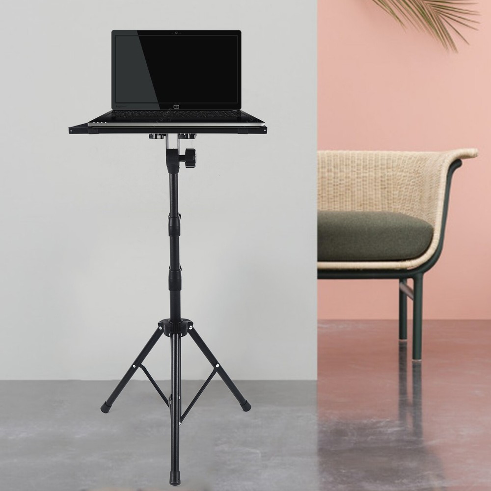 Mobile Projector Floor Tripod Stand Adjustable Height Laptop Holder with Tray