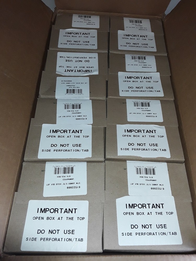 (8) 875 Packs (7000 Total) Black Paper Straws Biodegradable Solid Bulk Made USA