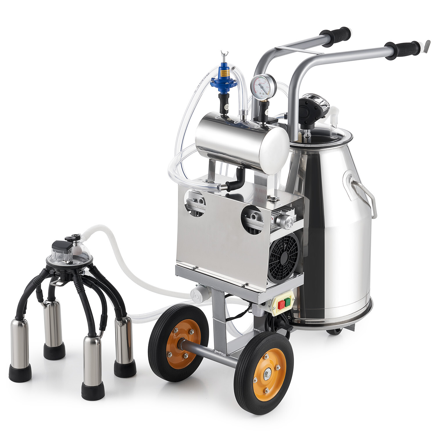 CREWORKS 25L Electric Milking Machine Farm Cow Milk Machine 304 Stainless Steel