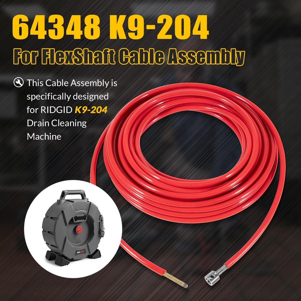 64348 Cable Assembly 70ft. For RIDGID K9-204 FlexShaft Machine