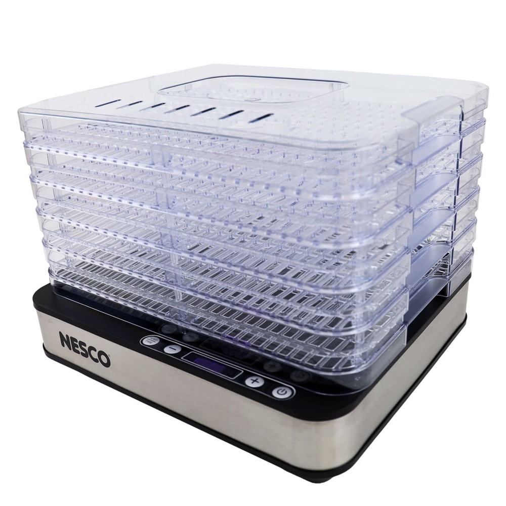 NESCO 5-Tray Rectangular Food Dehydrator, 420W Adjustable Temp Food Dehumidifier