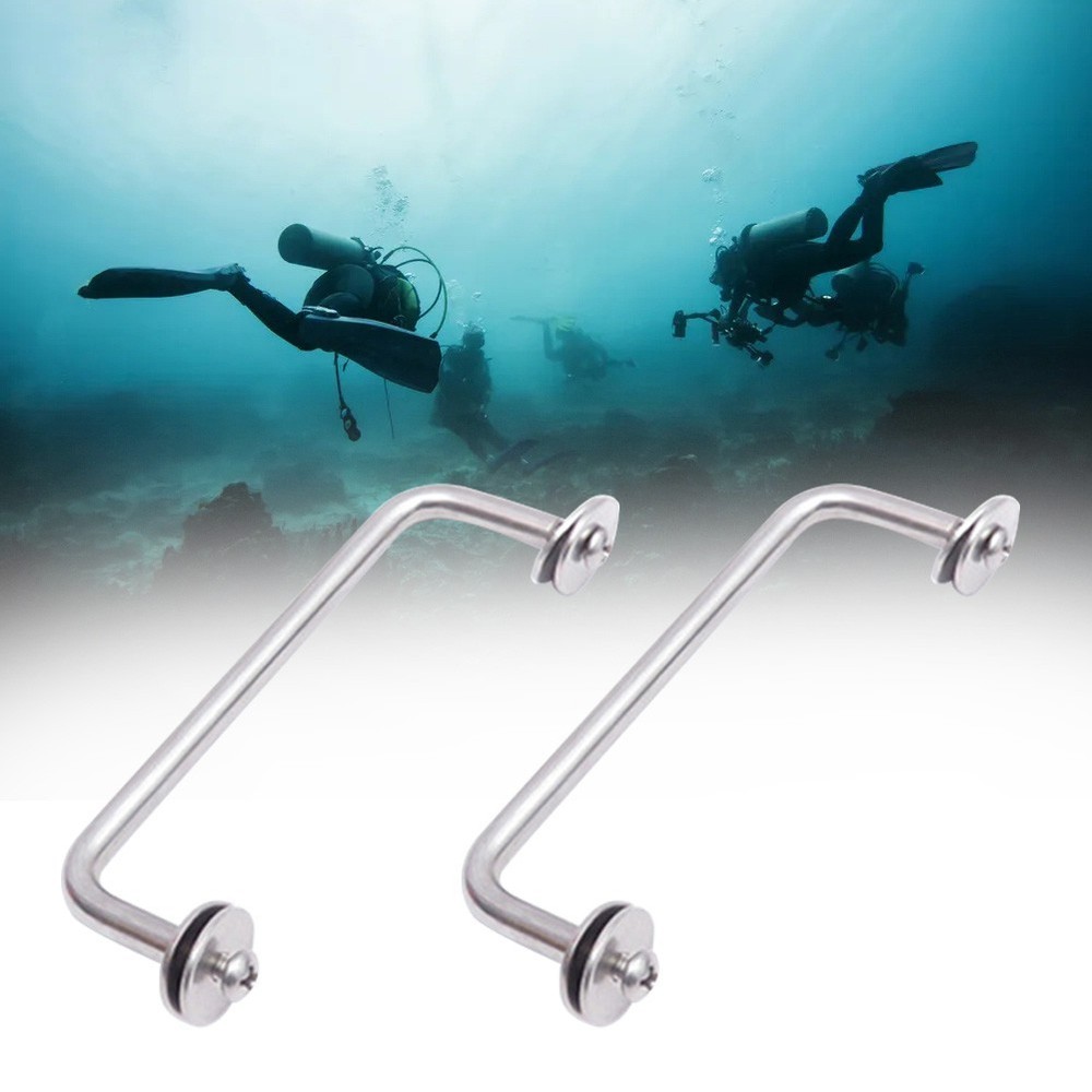Handle Buttplate Handle Rail Sidemount Scuba Diving Buttplate Handle Hook Silver