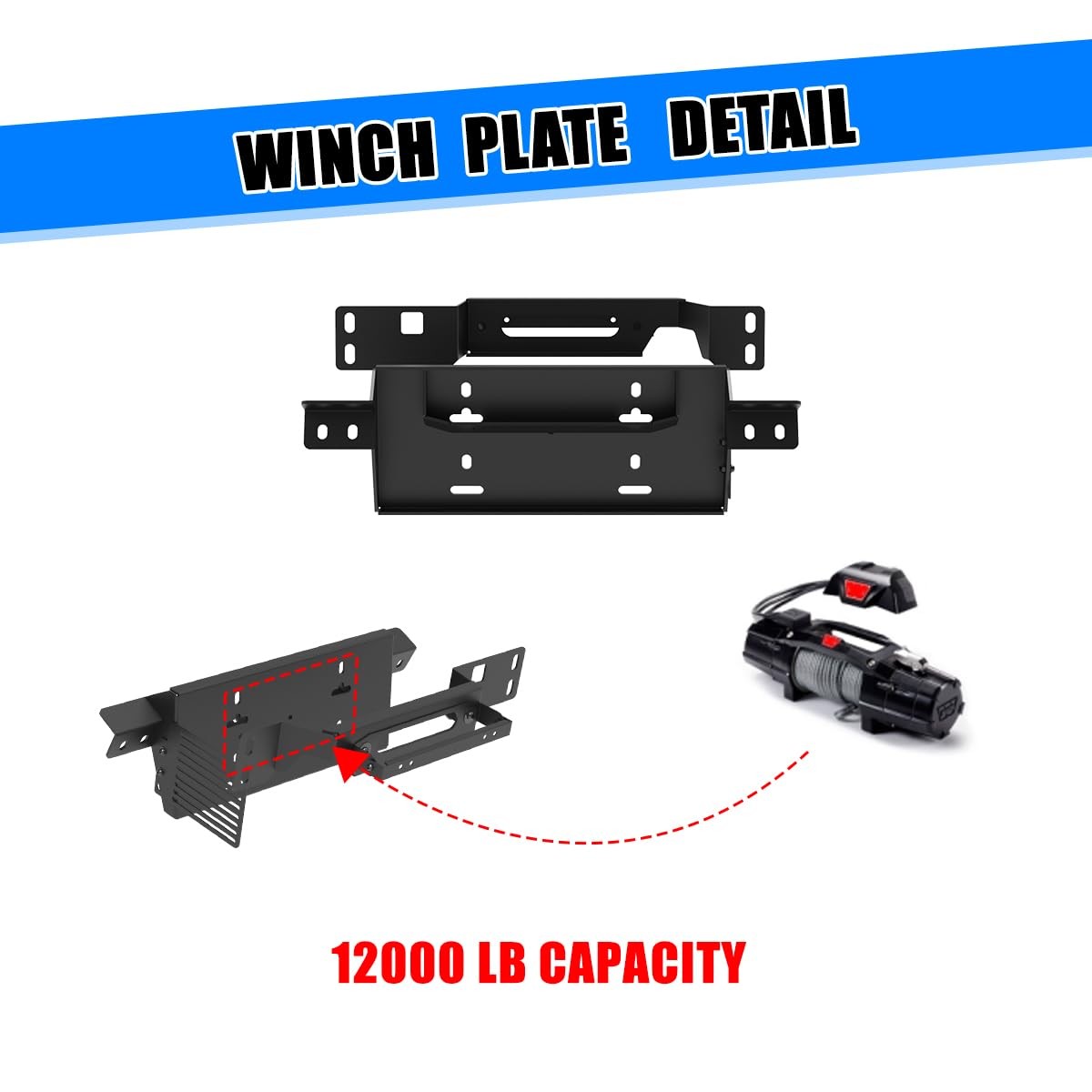 前杆绞车安装适用于 2017 - 2025 福特 F250/F350(不包括柴油型号)