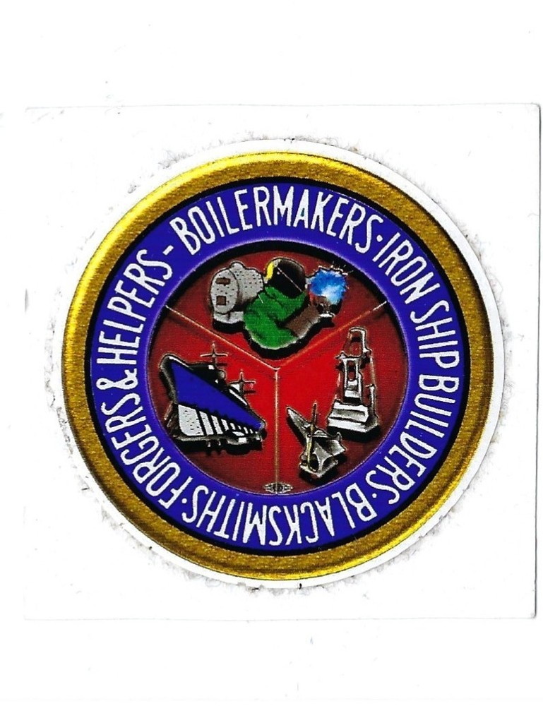 Boilermakers Hard Hat Sticker-2" Diameter, Printed in USA
