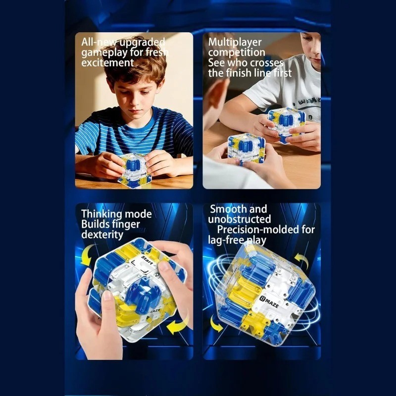 3D Labyrinth Puzzle Maze Cube - Engaging Brain Teaser Toy, Improve Spatial*