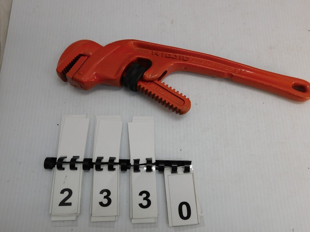Ridgid Offset Pipe Wrench, E14, Heavy Duty, Restored